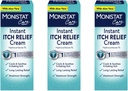 Monistat Care Instant Itch Relief Cream 124; Max Strength 124; Cools & Soothes 124; Balení květen Vary 124; 1 Ounce každé 124; Balení po 3