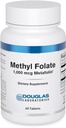 Douglas Laboratories Methyl Folate L- 5-MTHF - 1000 mcg Metafolin - Vitamin B Folát - Podporuje metabolismus a vývoj plodu homocysteinem * - Non- GMO - 60 Tablet