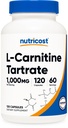 Nutricost L- Carnitin Tartate 1000mg, 120 tobolek - 500 mg na tobolku (60 porcí)