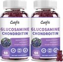 Catfit Glucosamine Chondroitin Gummies, Extra Strength Joint Health Supplement with MSM & Elderberry, Antioxidant Imunitation Supplement for Dospělí muži a ženy (2 Pack)