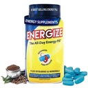 iSatori Energize Kofeinové pilulky - Rychlé hraní All- Day Energy Dodatek s Time Release Kofein & Natural Nootropic Support - No Jitters or Crash - Energetické vitamíny pro muže a ženy - (84 Tablety)