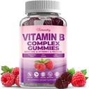 Sugar- Free vitamin B Complex Gummies for Women - Vegan b Vitamíny Complex with Methyl B12, Methyl folát - Plus vitamín C, zinek, inositol - Podporuje energii, imunitní, zdravé vlasy, kůže (60 Počet)