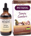 AMBER NATURALZ Petizol Jednoduše Comfort Bylinný doplněk pro psy, Pták, Králík 124; Podpora pro příležitostné pohodlí a normální tělesnou teplotu 124; 4 Fluid Ounce skleněná láhev 124; Vyrobeno v USA