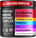 Quercetin s bromelainem - Premium Quercetin Kapsle pro imunitní podporu a respirační péči * - Zelený čaj zink Vitamin D Vitamin C Vitamin E Turmerický zázvor Selen vápník - 60 Kapsle