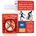 SPORTLEGS Rychlé Fitness Boost Pre Workout pro muže a ženy, Lactic Acid dodatek, Sportovní Endurance Palivo, Vytrvalost doplňky pro běžce - NSF Certified for Sport, 120- kapsle láhev, balení 1