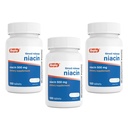 Rugby Timed- Release Niacin 500 mg s 28mg vápníku, dodatek stravy pro energii, cirkulaci a metabolismus, 100 tablet (3 balení)