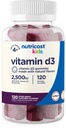 Nutricost Kids Vitamin D3 Gummies 2,500 IU (62, 5mcg), 120 Gummies - Smíšené Berry Ochucené