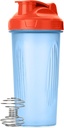 Pan Pen- Shaker Lahvičky pro proteinové směsi, 28 oz, 1 balení, Blue With Orange Top, Protein Shaker Bottle with Wire Whisk Ball, Blender Lahvička