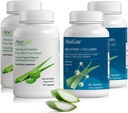 AloeCure Organic Aloe Vera Kapsle Balení - 4 Kusy - 2 x Melatonin + kolagen, 2 x Aloe Vera Kapsle