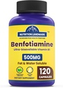 Benfotiamin 500mg, 120 Kapsle - Gluten Free, Non- GMO, a Vegetarian Friendly