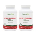 NaturesPlus Ultra Cranberry 1000-180 Tablety s trvalým uvolňováním, Balení 2 - Podporuje zdravý močový trakt - Non- GMO, Vegetarian, gluten zdarma - 180 Celkem Služební