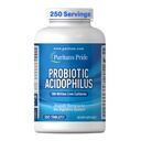 Puritan 's Pride Daily Probiotic Acidophilus, 100 milionů živých kultur, Dietní dodatek pro stravovací, Gut, a imunitní zdraví, Soy, sodík, a gluten zdarma, 8 měsíců dodávky, 250 Tablety