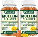 Mullein Gummies for Plíce 124; 2000mg Mullein Leaf Extract for Respirační a imunitní podpora 124; Pure Vegetarian Mullein Gummies Herbal 124; Soft and Non Sticky Auth124; Mango Flavor 124; 2 Pack