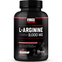 Force faktor L- arginin Nitric Oxide Dodatek s BioPerine na pomoc budování svalů a podporu silnější krevní tok, Cirkulace, Nutrient Dodávka, a čerpadla, L- Arginin 3000mg, 3g, 150 Kapsle