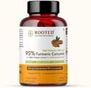 Kurkumin (95%) s černým pepřovým extraktem (pro lepší absorpci), 1300mg, pro imunitu, spony zdraví 124; 60 Veg Kapsle, 650 Mg Každý