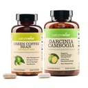 NatureWise Green Coffee Bean 800mg a Garcinia Cambogia 180 Kapsle Podpora hmotnosti Cíle