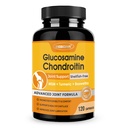 Zebora Glucosamine Chondroitin Joint Support Supplement, with MSM Turmeric Boswellia, Glucosamine Sulfath, Glucosamine Chondroitin MSM, for Joint Supports & Relief, 120 Kapsle