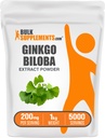 BulkSupplements.com Ginkgo Biloba Extract Powder - from Ginkgo Biloba Leaf, Antioxidant Source, Herbal Supplement - Gluten Free, 200mg per Serving, 1kg (2.2 lbs) (Balení po 1)
