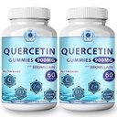 (2 Pack) Quercetin Gummies - Quercetin s bromelainovým vitaminem C + zinkem Vitamin D3 - Žvýkací Quercetin 900mg doplňky - Quercetin pro děti a dospělé (2)