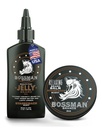 Bossman Jelly Beard Oil for men & Beard Balm for men Combo - Softens, Tames Moisturizes & Conditions - Stagecoach Scent - Přírodní ingredience & Made in USA