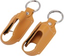 Generic Astma Inhaler Holder, Inhaler Case Inhaler Držák na držák Clasp Closure Safety Carabiner Clip 2ks Přenosný PU kůže Inhaler Protective Holder (Turmeric)