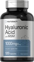 Horbäach Hyaluronic Acid with MSM PHARMAN 124; 1000 mg PHARMAL 124; 120 Capsules PHARMAL 124; Non- GMO and Gluten Free Supplementary PHARMAL 124; Biologicky dostupný vzorec