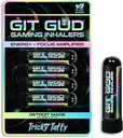 GIT GUD Energy Stick (4 Pack) Konkurenční Zaostřovač, Osvěžující mincovna Aroma, Daily- Use, Přenosné Jednorázové, Tricky Taffy (Taffy Mint)