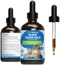 Pet Wellbeing Blood Sugar Gold Cats - Holistská podpora cukru v krvi, Pancreas & Játra Zdraví, Gymnema, Fenugreek & Devil 's Club - NASC Certified & Vet- Applicated - 4 oz Liquid