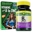 Zdravé Surplus vitamín B12 Doplněk Tablety 500 mcg 100 Tablet a Vital Volumes Tips Card