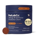 PetLab Co. Alergie & Imunitní Daily Probiotika pro psy. Podporuje kvasinkovou produkci, sezónní alergie, intermitentní svědění, Gut & Digestive Health - 30 Žvýkačky pro malé psy - Balení May Vars