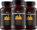 UpWellness Golden Revive + Joint Support Supplement s černým pepřem, Quercetinem a Magnesiem - Turmeric Boswellia Dodatek - 6 Aktivních ingrediencí - 60 Kapsle, 3 Pack