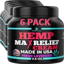 6PACK Healthergize Hemp Cream- Natural Premium Quality- Full Body Relief Instant Results- Hemp Oil Infused- Lavender, Aloe, Turmeric, Aches, Muscles, Joints, Muscles, Back, Knees, Neck- Made in USA...