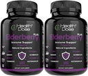 Zdravotní dávka Elderberry Plus Kapsle - Doplněk pro imunitní podporu s vitamíny C, D3, zinek, selen & 11 Ingredience pro Year- Round Wellness - 120 Veggie Kapsle, 2- měsíční zásobovací balíček 2