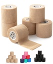 Pana Pen- samolepicí obvaz, 6 balení, pleti barevný, 2 "x 5 Yards, soudržné obvazy, lékařské přebal, elastický obvaz, samolepky