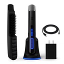 Vousáč Bojový uhlík X - Vyhřívaný Vousák Brush + Vousáč Straightener pro muže - Bezšňůrový Vousáč Brush & Zrychlení Comb - Dobíjecí, 3 Tepelná nastavení, Mikrovlákna Ochranný Rukáv Zahrnuto