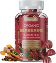 Berberine Supplement Gummies 1200mg: Berberine s Ceylon Cinnamon - Berberine Gummies s Turmeric Milk Thistle Artichice - Veganský Raspberry Flavor (60 Počet)
