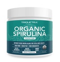 Organic Spirulina Powder - Made with Parry ® Spirulina, Known for Superior Purity and Nutrient Density - Vegan Farming - Non- Iradiated - Blue- Green Algae Superfood Supplement - 75 Servings - 8 oz