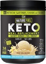 Příroda Palivo Keto Krmiva Náhradní prášek - Gluten zdarma s kokosovým olejem MCTs a Grass- Fed máslo - krémová vanilka Milkshake - 14 Servings - spíž Friendly, 17.1 Fl Oz