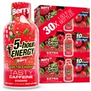 5hodinové ENERGY Střílí extra sílu, Berry Flavor, 30 Počet, 1.93 Fl Oz, bez cukru, nulové kalorie, aminokyseliny a esenciální B vitaminy, dodatek stravy, Pocit pohotovosti a energizace, 230 mg kofeinu