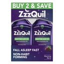 ZzzQuil, Sleep Aid, Nighttime Sleep Aid Liquid, 50 mg Difenhydramine HCl, Fall Asleep Fast, Non-Habit Forming, Warming Berry Flavor, 12 FL OZ (balení po 2)