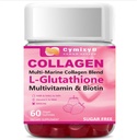 Glutathione Biothione Kolagen Glow Gummies, Extra-Strength L- Glutathione & Colageno Hidrolizado pro ženy & 10000mcg Biotin & Multivitamin pro ženy pro vlasový hřebík