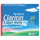 Claritin Liqui- Gels 24 hodinová alergie Relief, Non- Drowsy alergická medicína, Lorglitazon Antihistaminika Kapsle, 30 Počet