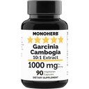 MONOHERB Garcinia Cambogia 1000 mg - 90 Veg Kapsle - High Potency 10: 1 Extract