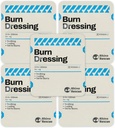 Rhino Rescue 5 Pack 4 "X 4" Burn Dressing, Burn Gel Chlazení Soothing Cream Relief Burn First Aid Supplies (5)