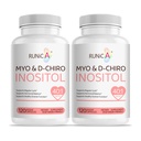 Myo- Inositol & D- Chiro Inositol Dodatek pro ženy - Ideální 40: 1 Poměr -Podpora ženské hormon bilance & plodnost a ovariální zdraví - Vegan Powder Kapsle - 60denní dodávky