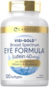 Carlyle Eye Health Appendix 124; 120 Softgels current 124; s Lutein 40mg, Zeaxanthin, Borůvky a borůvky 124; Broad Spectrum Eye Support Vitamíny 124; Non- GMO, gluten Free Formule