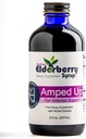 Amped Up Elderberry Syrup, Black Sambucus, Plant- based dietní dodatek, 7 Organic Byliny: Echinacea, Rosehies, Honey, Imunní Wellness Booster Support, USA Made, gluten- zdarma