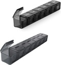 2 Balení Extra Velký Pořadatel pilulek, Sukuos Týdenní Pouzdro s Clear Lid, Artritis Friendly Medicine Organizátor pro pilulky / Vitamin / Rybí olej / doplňky, BPA zdarma, Snadno čistit