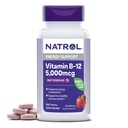 Natrol vitamin B12 5 000 mcg, rychlé rozpuštění vitaminu B12 dodatek podporuje zdravý nervový systém a energetický metabolismus, 200 tablet, až 200 denní dodávky