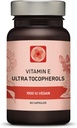 Vitamin E 1000 IU Ultra tokoferol 450mg Vitamin E Vegan - všechny 4 tokoferoly - Alfa tokoferol + Beta tokoferol + Gamma tokoferol + Delta tokoferol- Unique d Alfa (180)